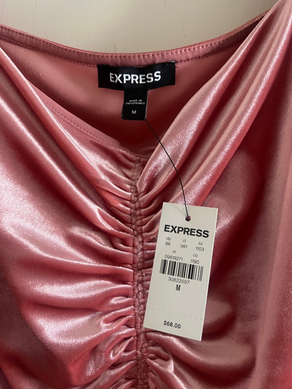 Velvet Rose Ruched Square-Neck Blouse - Picture 7 of 7